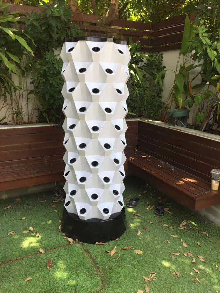 10-Layer 80-Plant Vertical Hydroponic Growing System with Aeroponics Equipment for Pineapple Tower Garden