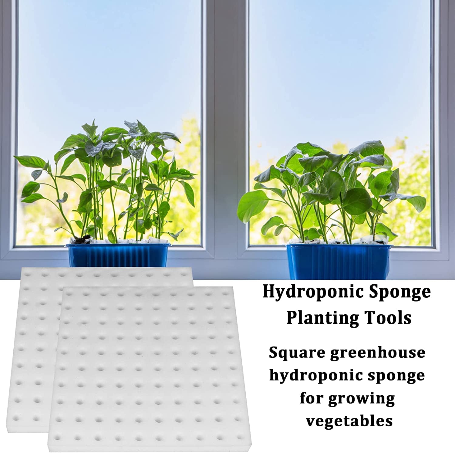 400 Pcs Hydroponic Sponges Planting Gardening Tool Soilless Cultivation Seedling Sponges Cultivation Sponge Greenhouse for Small Bud Growth & Grow Seedlings