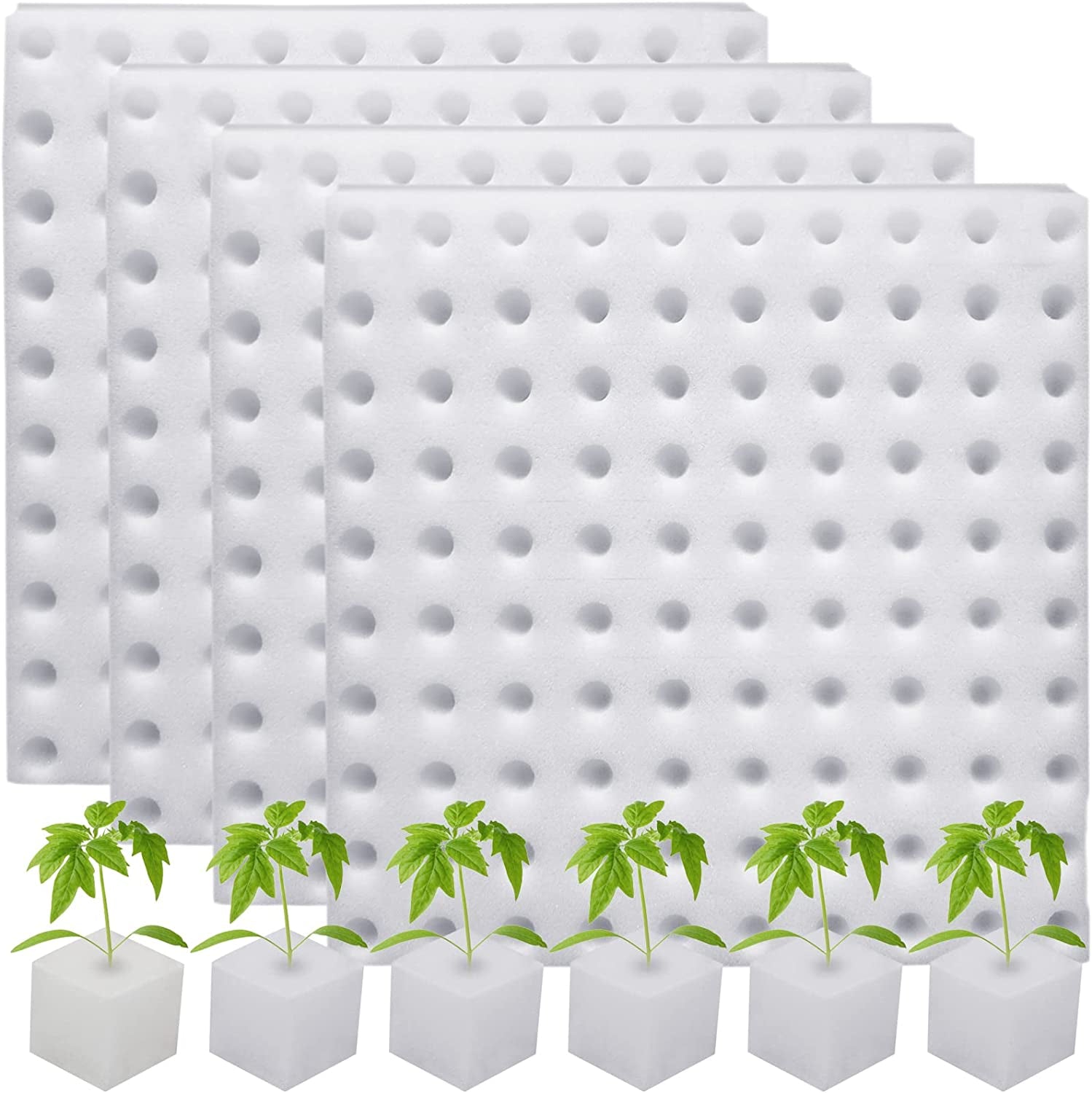 400 Pcs Hydroponic Sponges Planting Gardening Tool Soilless Cultivation Seedling Sponges Cultivation Sponge Greenhouse for Small Bud Growth & Grow Seedlings