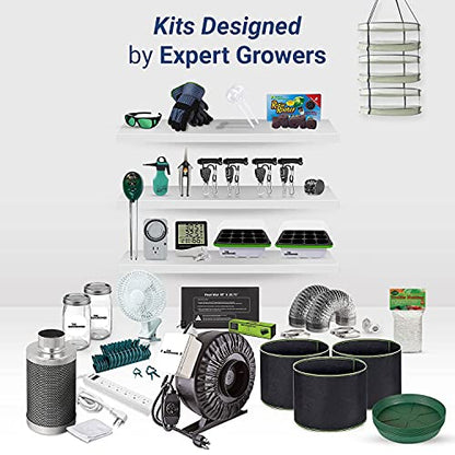 The Bud Grower | Grow Tent Kit Complete with Tent Fan & Potting Soil