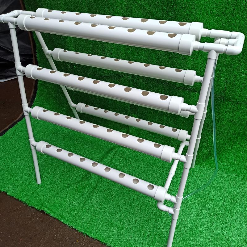 NFT Hydroponics System with 72 Holes Kits,Vertical Hydroponic Growing Systems PVC Tube Plant Vegetable