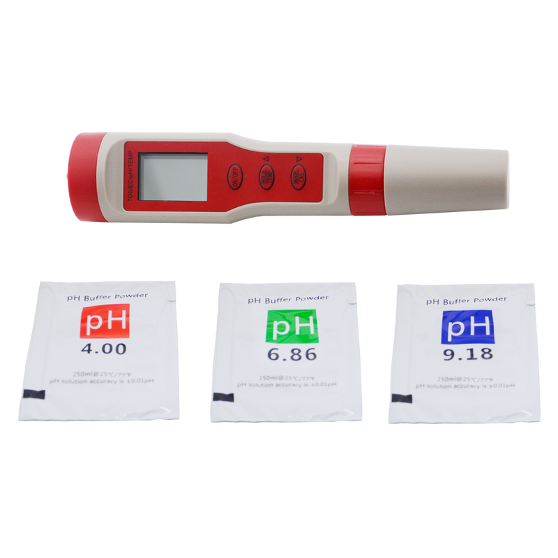 Hey Abby 4-in-1 Digital pH Meter Household Water Tester for Hydroponics Gardening Pool DWC Grow Box Accessory