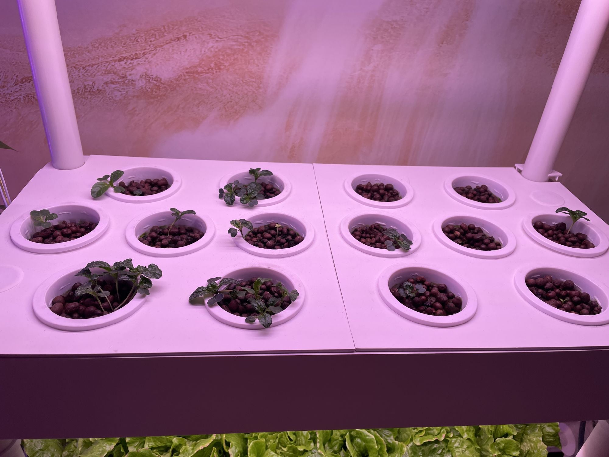 3 Layers 42 Holes Vertical Hydroponics Growing System with LED Light