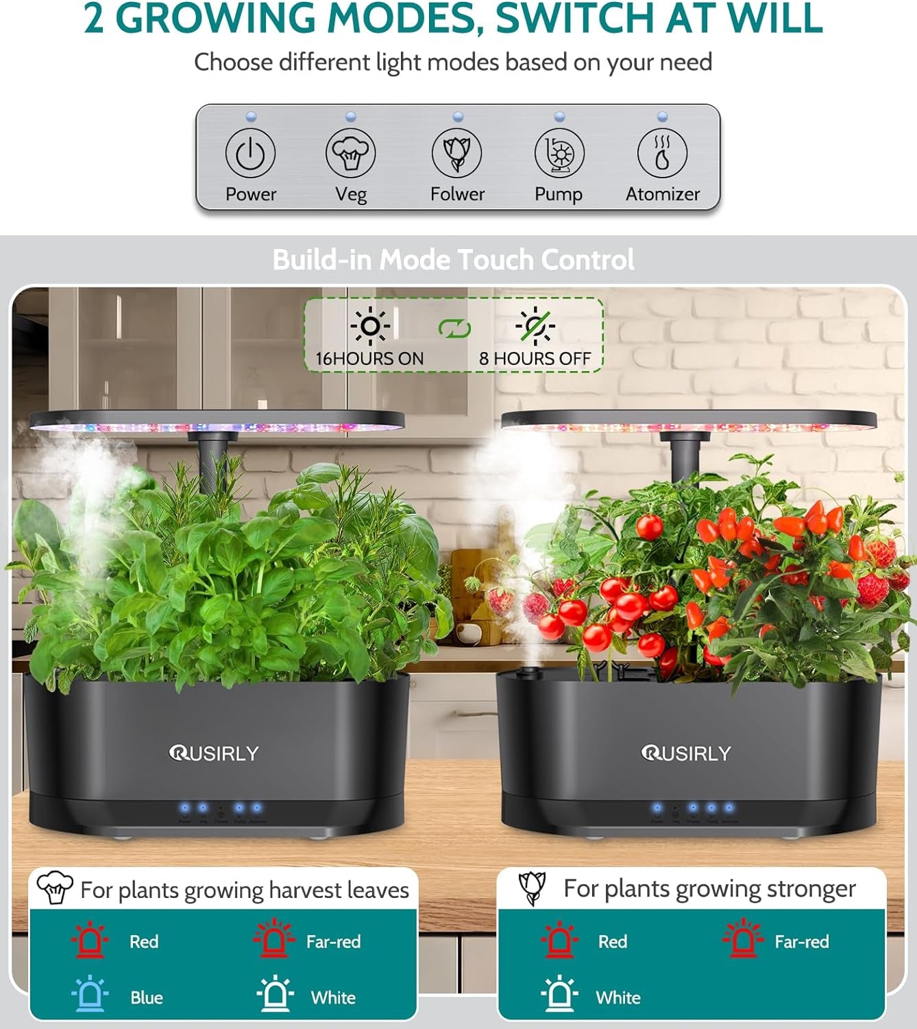 Hydroponics Growing System Indoor Garden: 2024 New Upgrade 11Pods Planting Herb Garden Kit with Atomizer & Water Automatic Cycle System, Ideal Christmas Gifts for Mom Dad Men Women