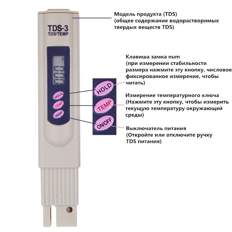 Portable Water Quality Purity Tester